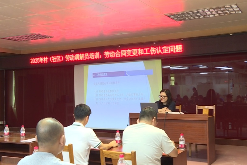 望牛墩镇召开村（社区）劳动调解员专题培训会