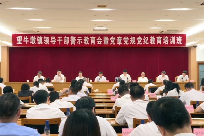 望牛墩镇举办领导干部警示教育会暨党章党规党纪教育培训班