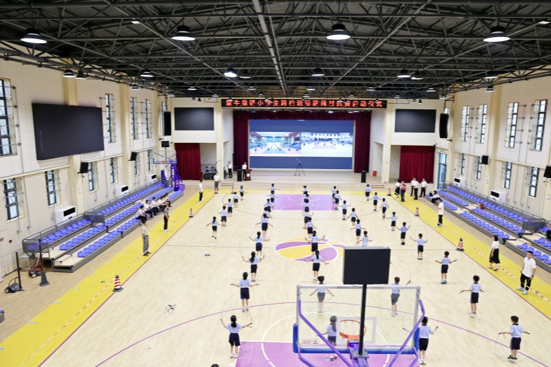 望牛墩镇“动起来杯”小学生跨校班际篮球、跳绳对抗赛开赛