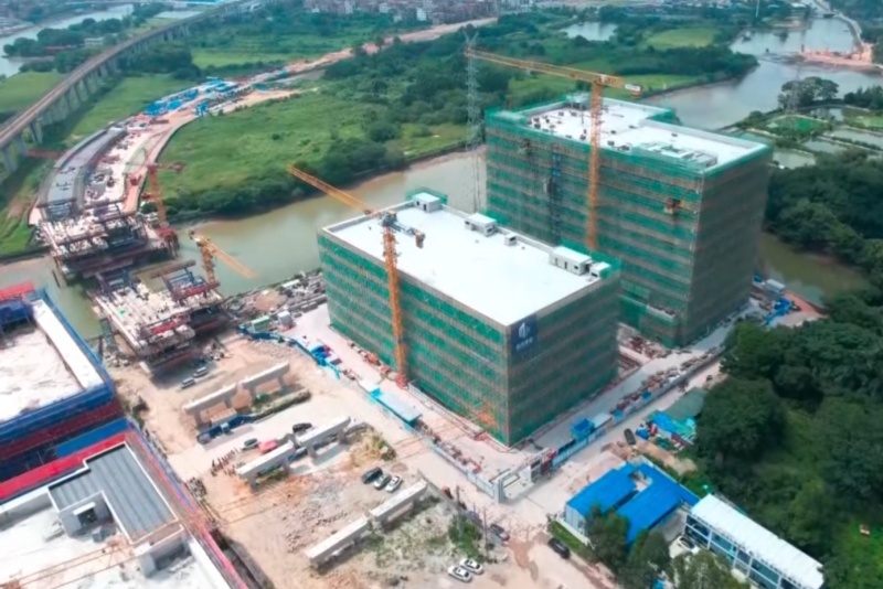 打开新局面 闯出新路径丨望牛墩镇鸡心岛大桥周边工业中心（一期、二期）全面封顶