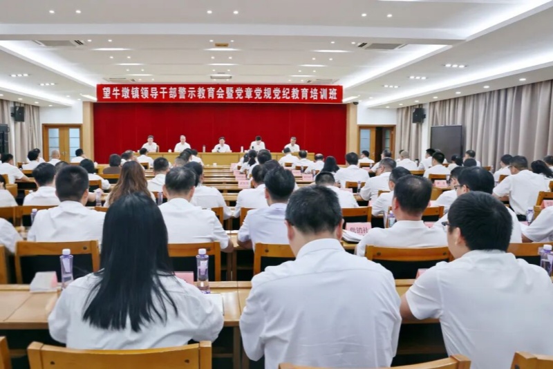 望牛墩镇召开领导干部警示教育会暨党章党规党纪教育培训班